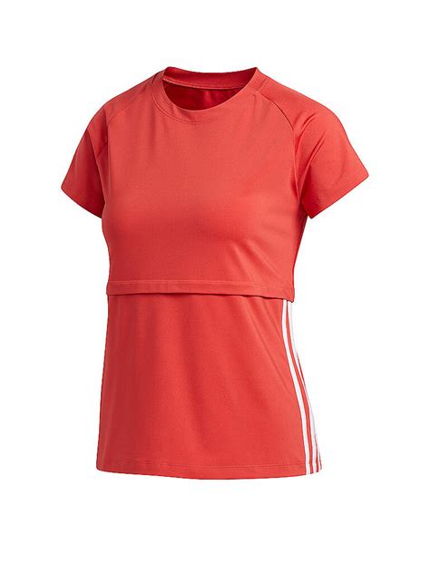 adidas 3 streifen shirt damen rot|adidas sneakers 3 stripes.